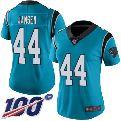 Carolina Panthers Limited Blue Women J.J. Jansen Jersey NFL Football #44 100th Season Rush Vapor Untouchable